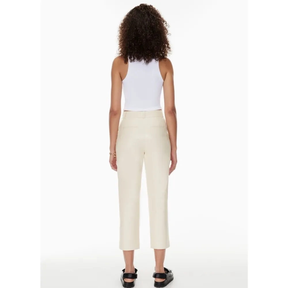 Babaton Command Cropped Pant Cropped Vegan Leather Pants Size 14 - Image 4