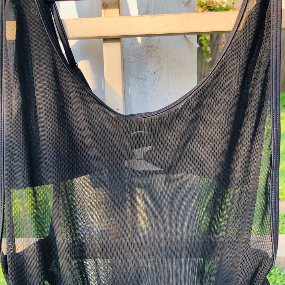 NWT Kendall and Kylie Revolve Sheer Black One Piece Swimsuit Size L - Image 14