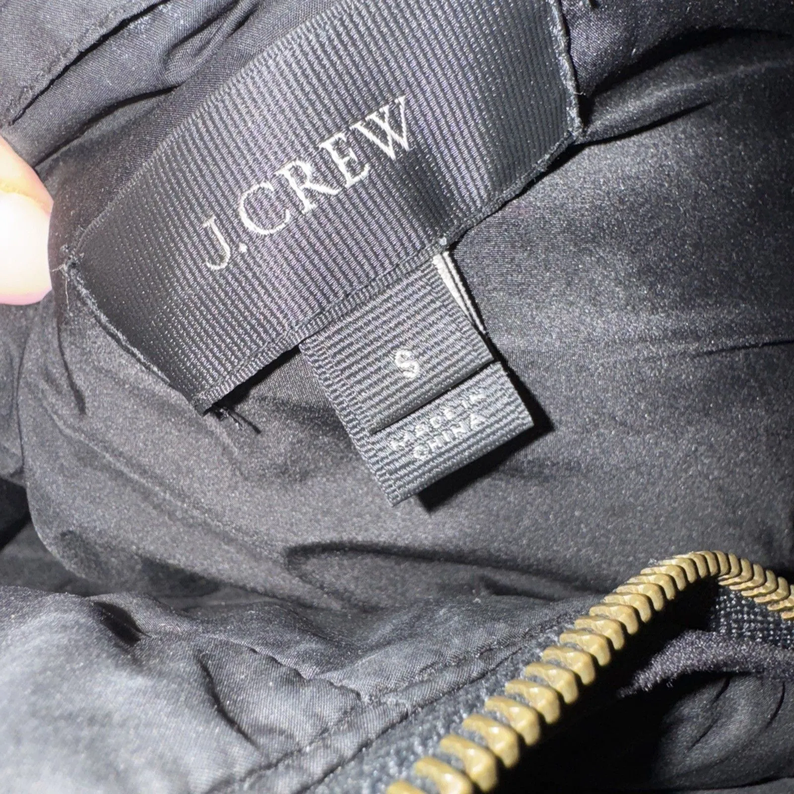 J.Crew Vest Size Small Womens Puffer Jacket Full Zip Black Down READ - Image 3