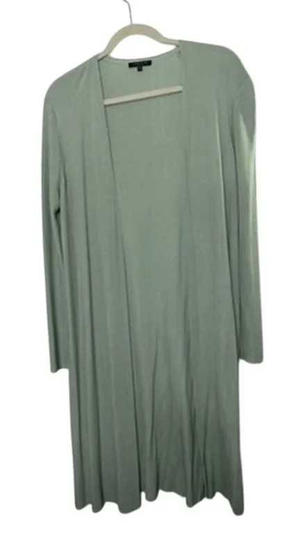 Lafayette 148 New York Mint Green Ribbed Duster Cardigan Women's Medium - Image 1