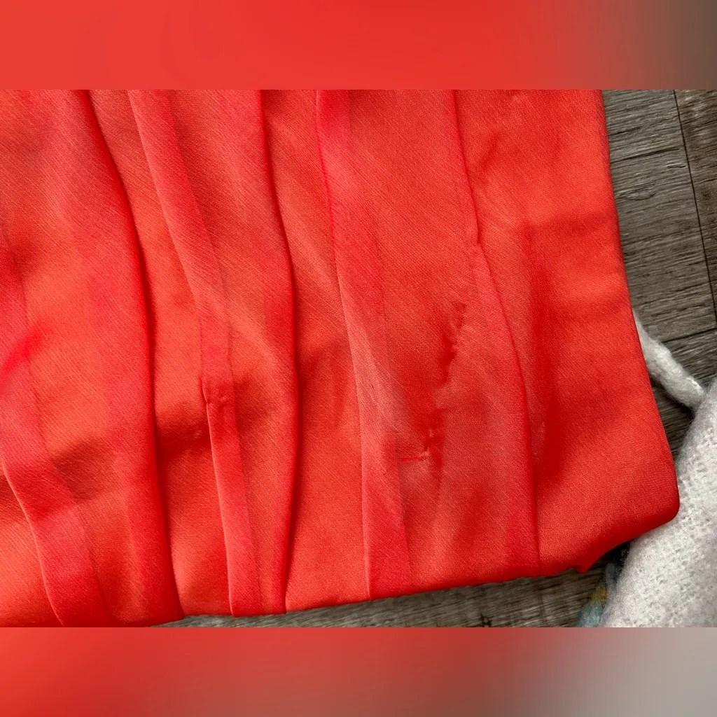 Monique Lhullier Elegant Strapless Orange Dress bridesmaid size 10 - Image 6