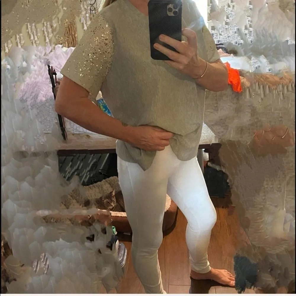 A New Day  gray & sequins sleeves sweatshirt XXL - Image 9