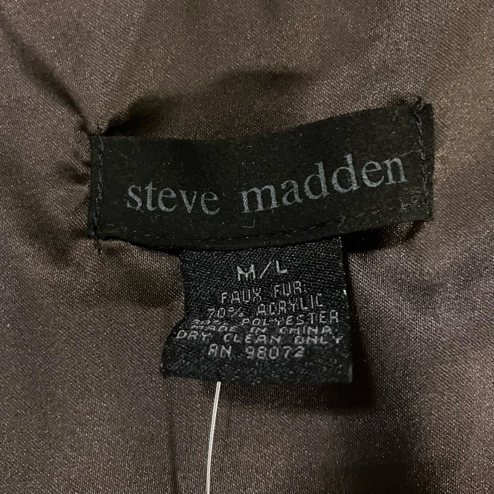 Steve Madden Faux Fur Vest NWT Brown Fuzzy Sz M/L Casual Chic Boho Retro Winter - Image 9