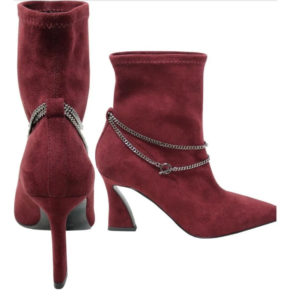 Chain Pointed Toe Bootie‎ - Image 4