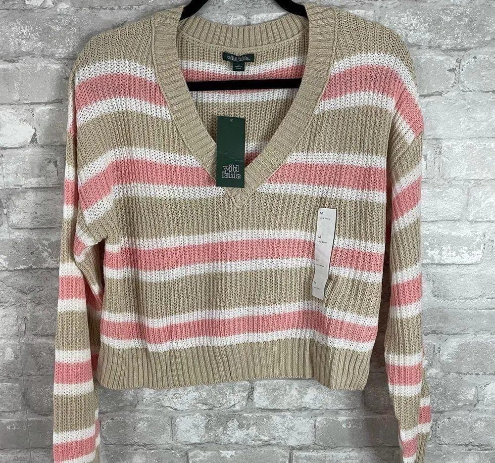 Wild Fable Striped Cropped Sweater - Image 5