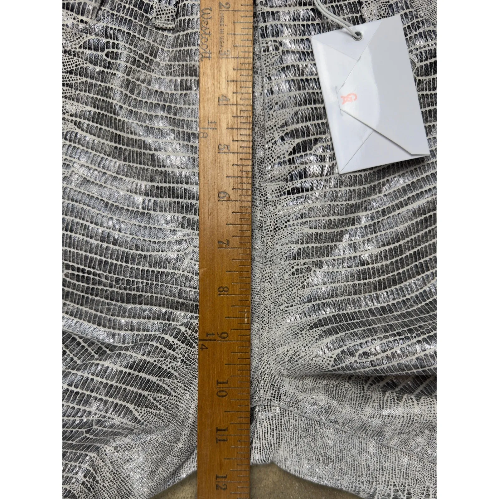 NWT Good American Snake Print Pants Women's‎ Size 2 Straight Leg Metallic Y2K - Image 9