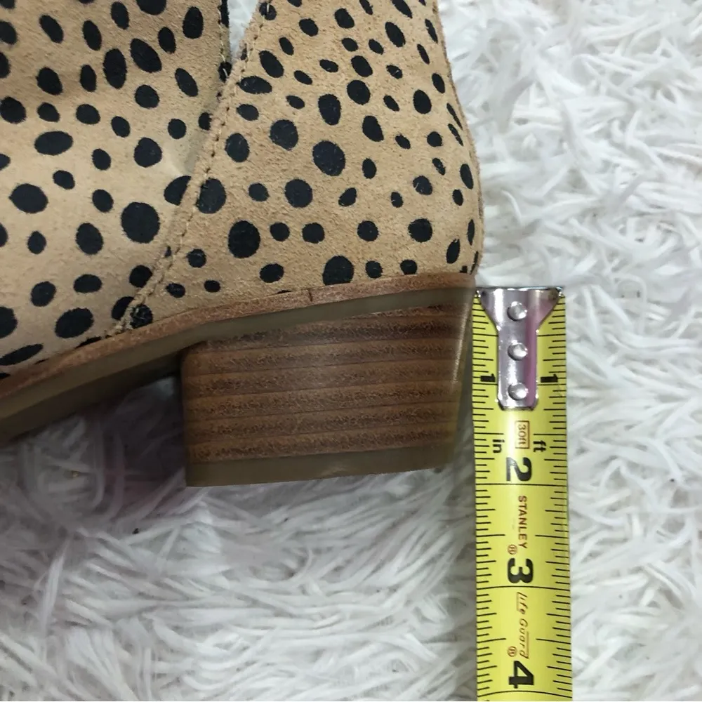 Dolce Vita Kaidie Leather Cheetah Animal Print‎ Ankle Boots Tan Black 8 - Image 9