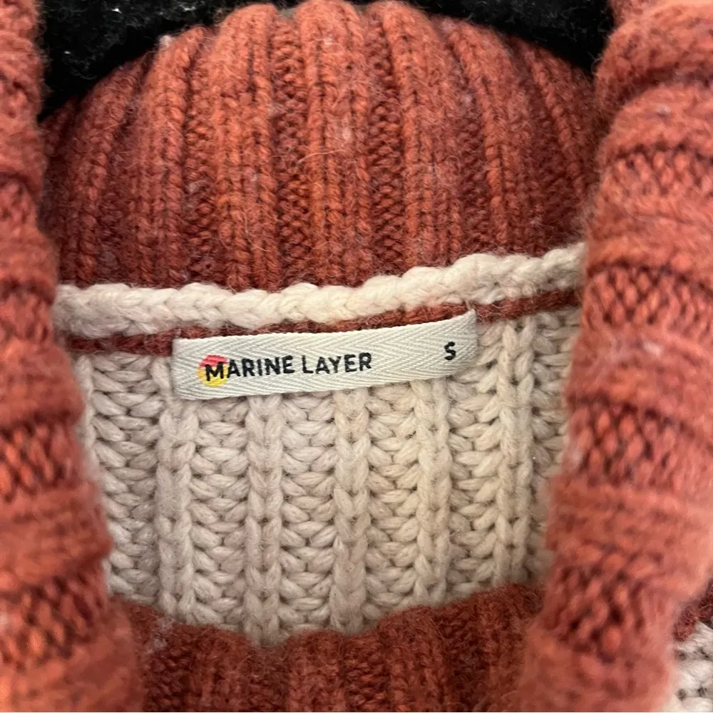 Marine layer Juniper Oversized Turtleneck in Colorblock - Image 7