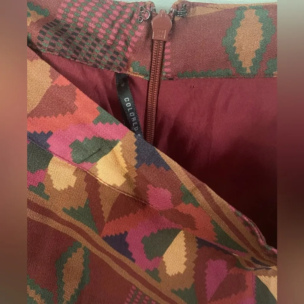 Anthropologie Farm Rio sheer skirt Sz M Multicolor pineapple NWT Red Size M - Image 8