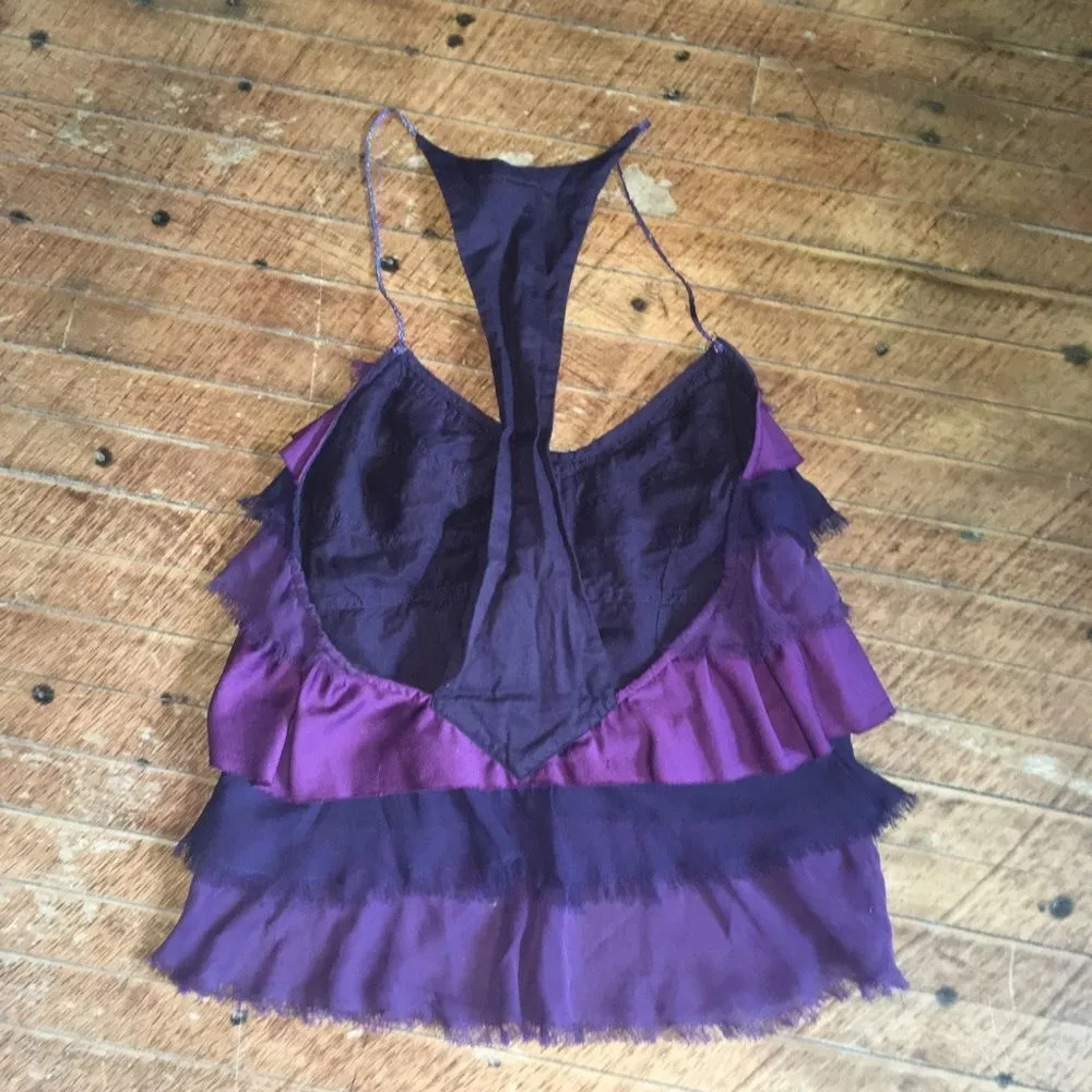 Free People purple ruffle layered strappy sleeveless 2 tank - Image 3