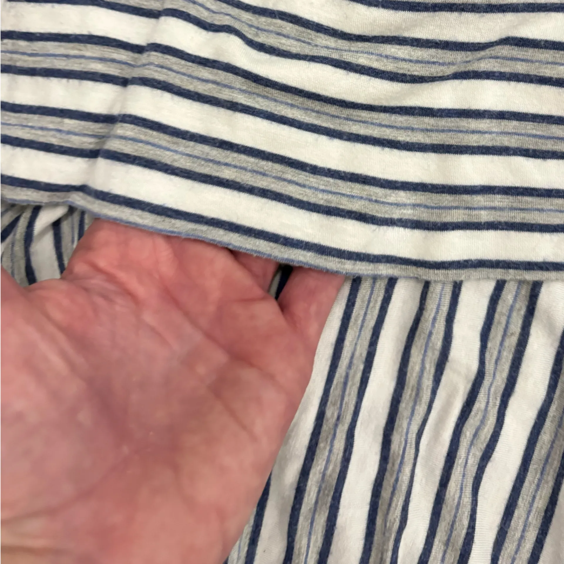 Max Studio Navy and White Striped Dress - Image 3