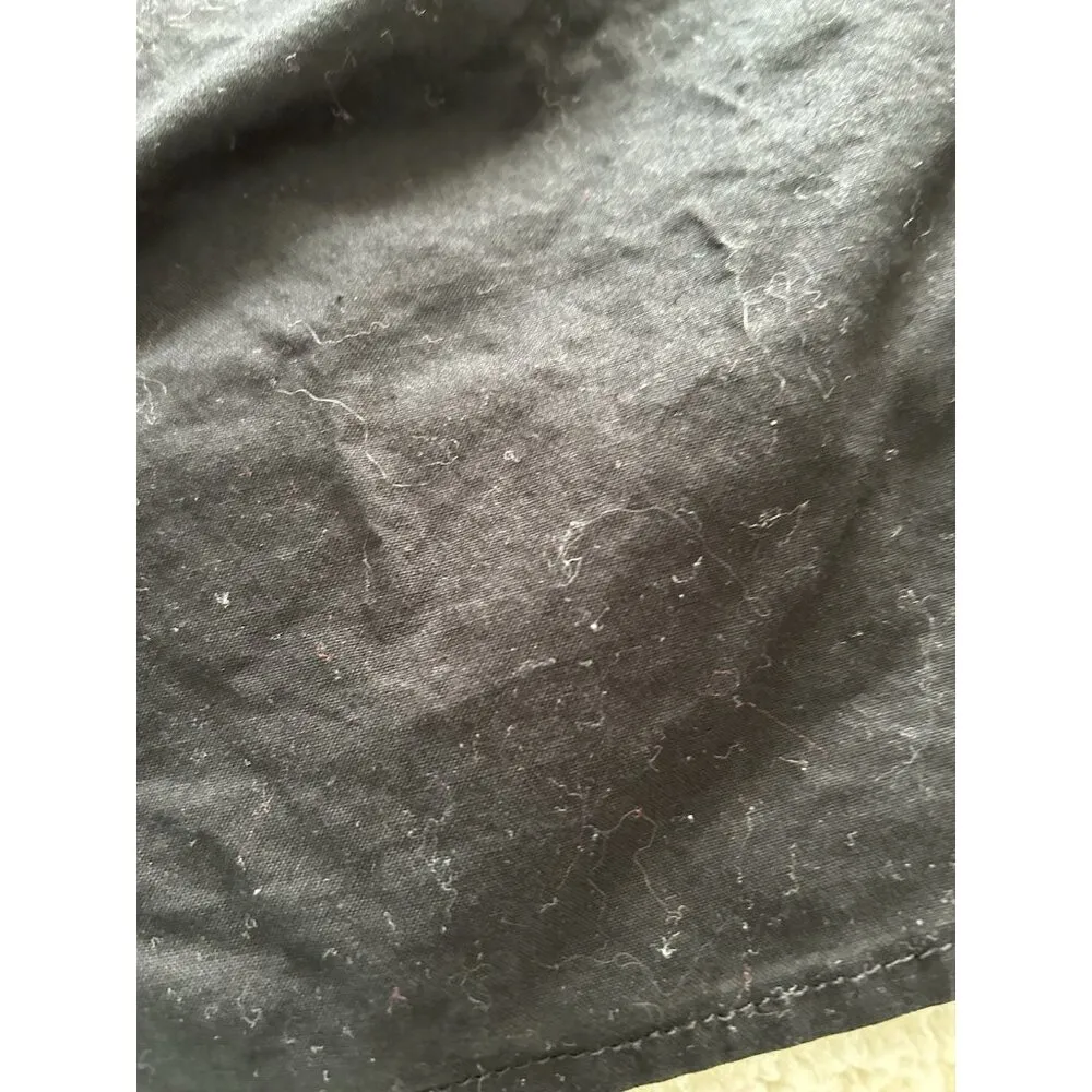 Wild Fable Black Puff Sleeve Mini Dress Tie Front Smocked Back Size M - Image 13