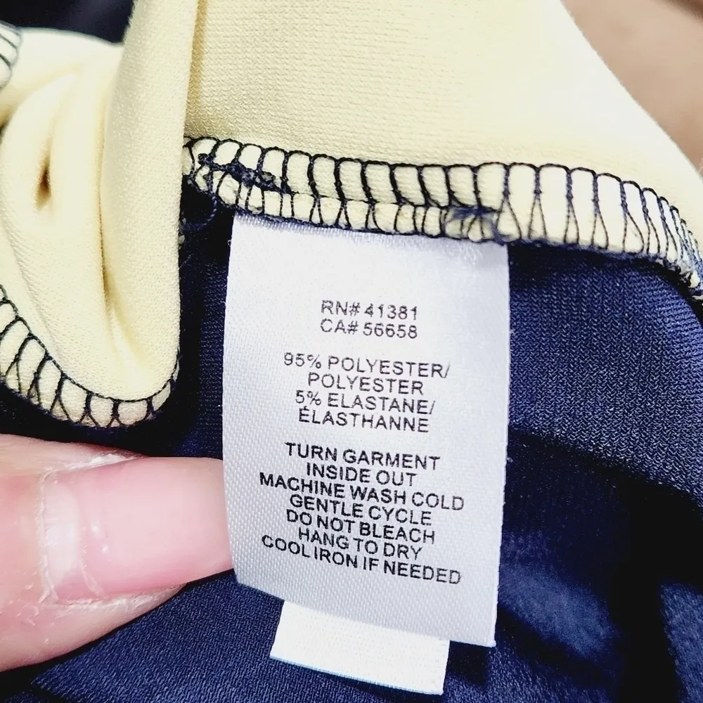 Ralph Lauren Navy & Yellow Colorblock Sheath Dress Size:  4 - Image 14