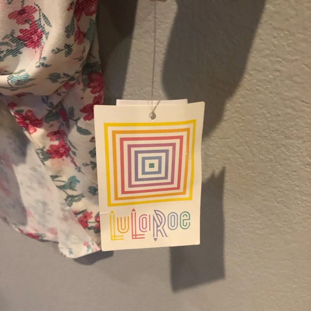 LuLaRoe | Valentina Floral Button Up Blouse | Roll Tab Sleeves | NWT Medium - Image 14