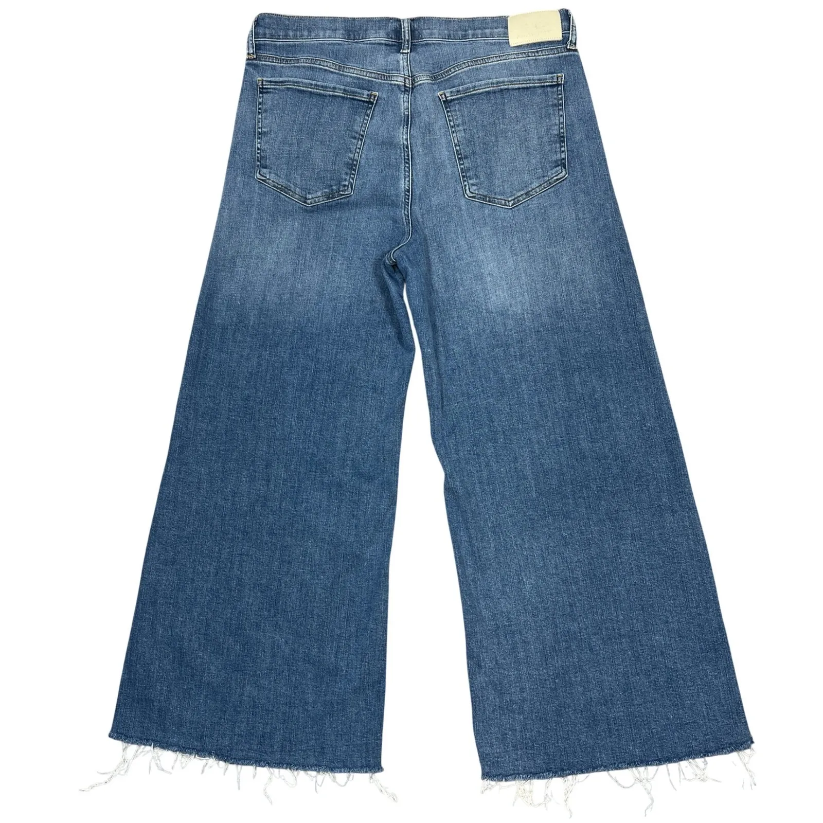 Citizens of Humanity Lyra Wide Leg Crop Jeans 32" Abliss Raw Hem - Image 4