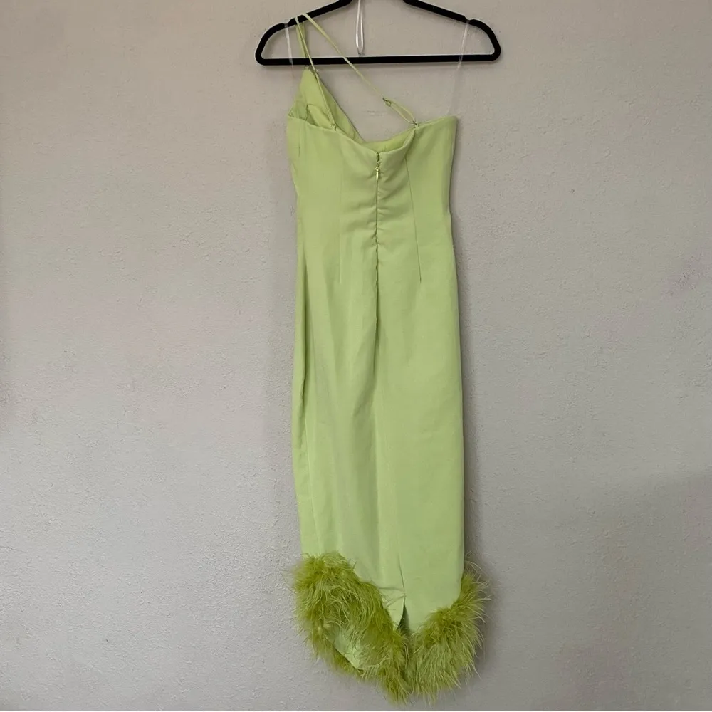 House of CB ‘Alessia’ Lime yellow neon Midi Dress NWOT‎ size M - Image 5