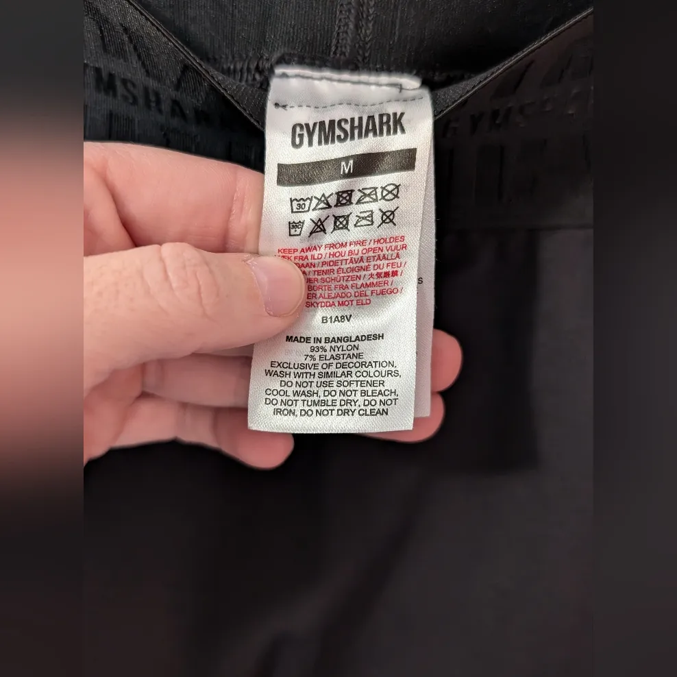 Gymshark Logo Training Leggings Black Women's Medium - Image 4