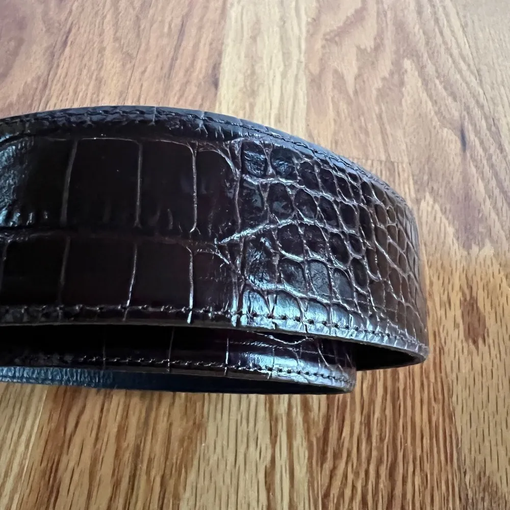 Connie Bates Farenheit Brown Leather Belt Semi Precious Stones 28" - Image 14