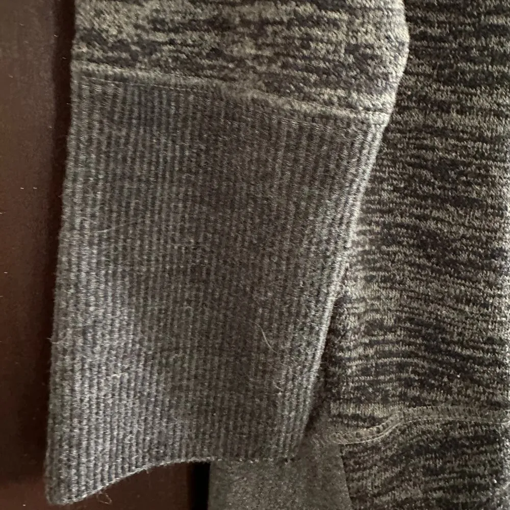 SOFT SURROUNDINGS Heather GrayCowl Neck Waffle Back Pullover Sweatshirt | Large - Image 3