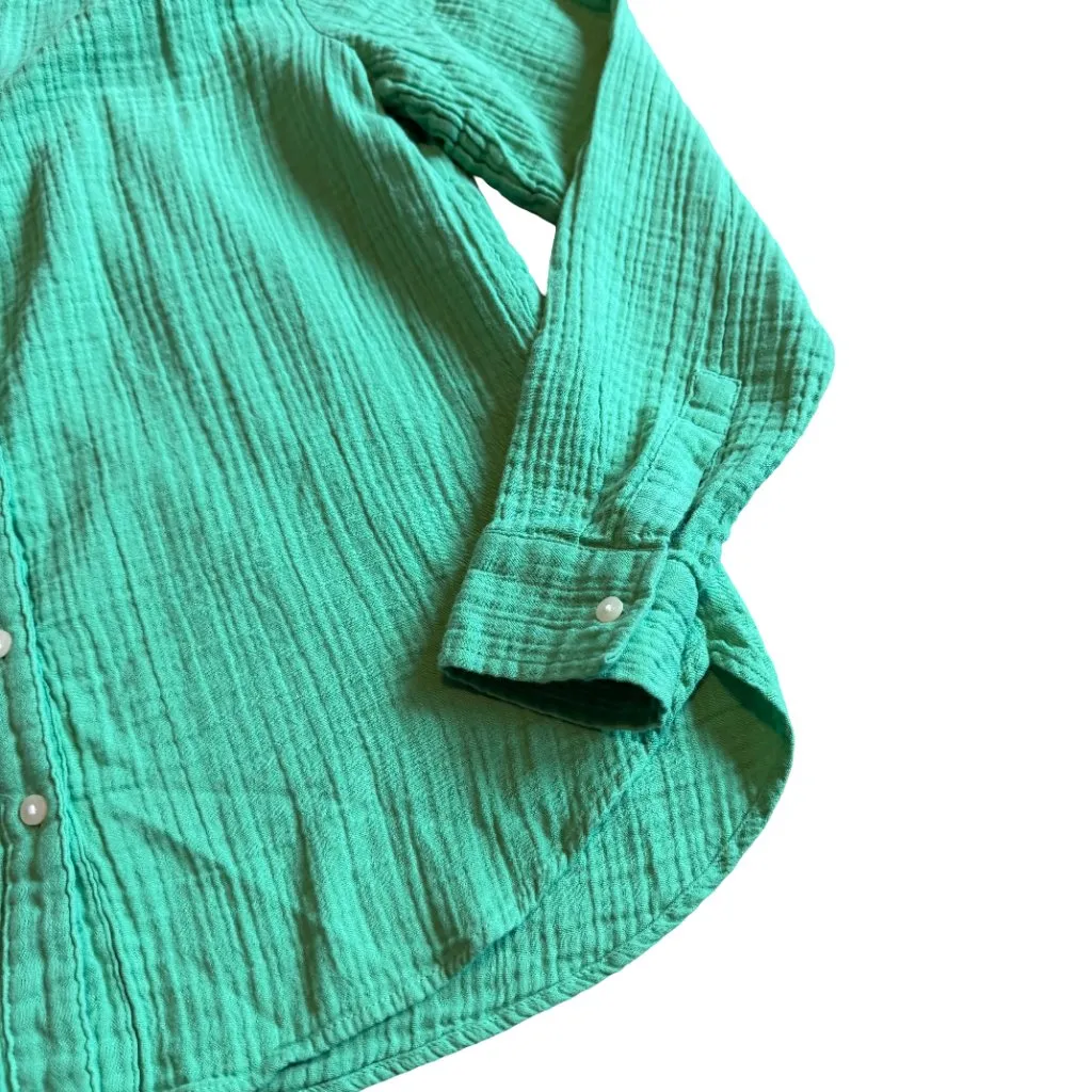 Gap 100% Cotton Gauze Button-Down Shirt Long Sleeve Lightweight Size Small Women - Image 6