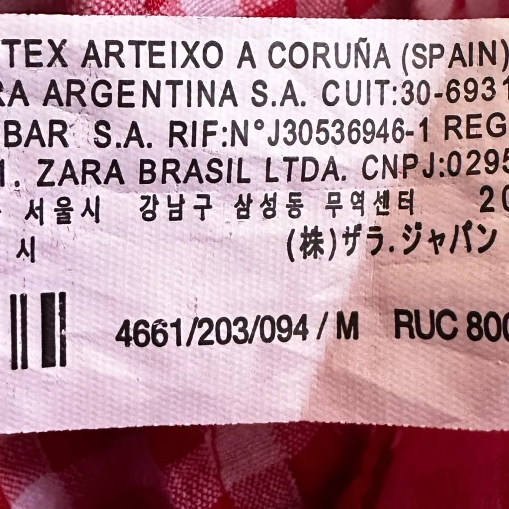 Zara Red White Gingham Cropped Flare Pants Picnic Blogger Favorite Medium - Image 11