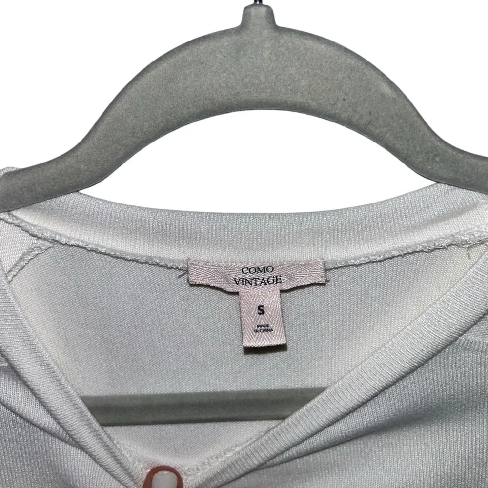 White Boston Terrier Dog Coffee Como Vintage Pajamas Pj Loungewear Small Top Fit - Image 2