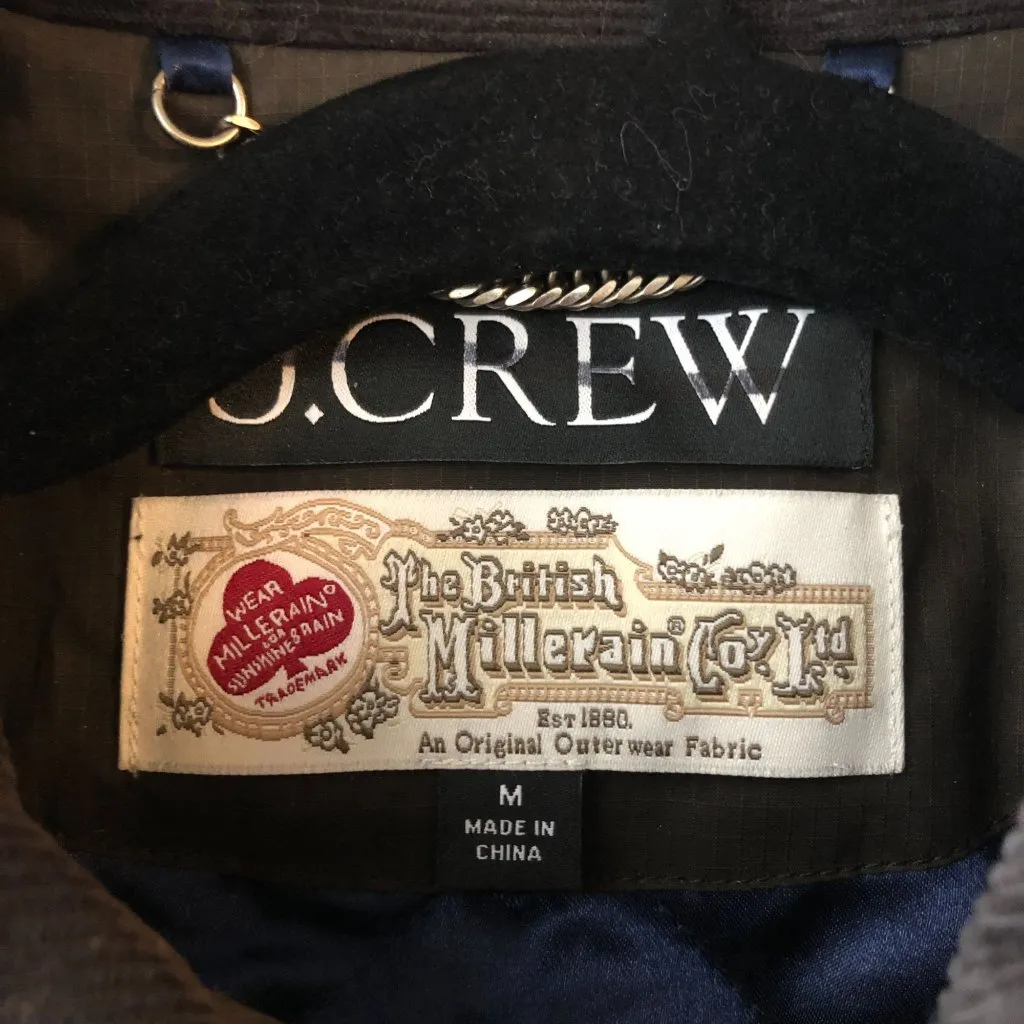 J Crew Women Short Barn Jacket English Ripstop Cotton British Millerain Brown M Size M - Image 5