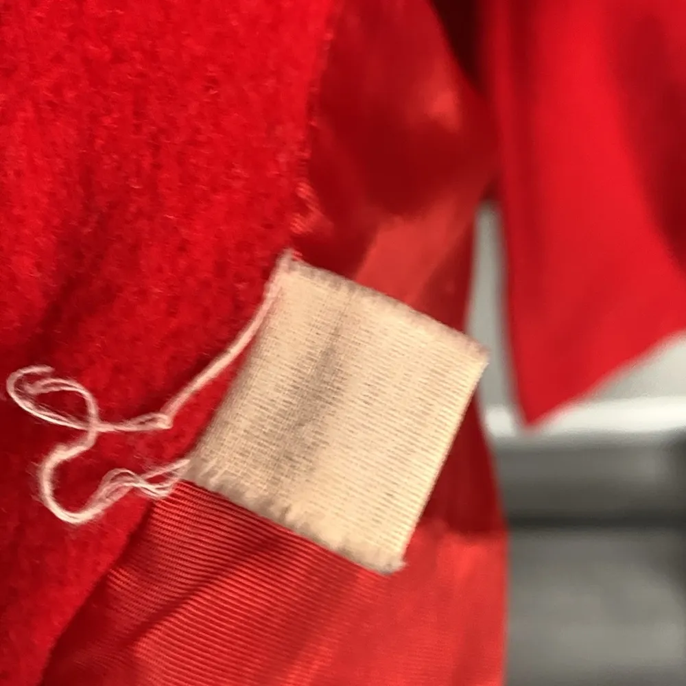 Vintage Red Wool Cape OS Size M - Image 5