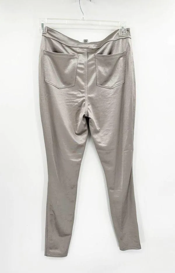 Skims Silver Disco High Rise Skinny Pants Size L NWT - Image 3