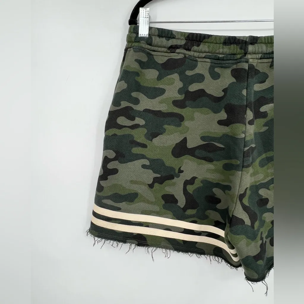 Sundry 🆕 NWT  Honey Stripe Camo Shorts Pine Raw Hem Pockets Drawstring Size Large - Image 5