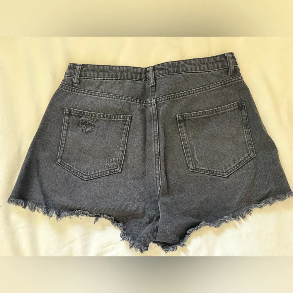 Wild Fable Blue and Black Distressed Jean Shorts - Image 6