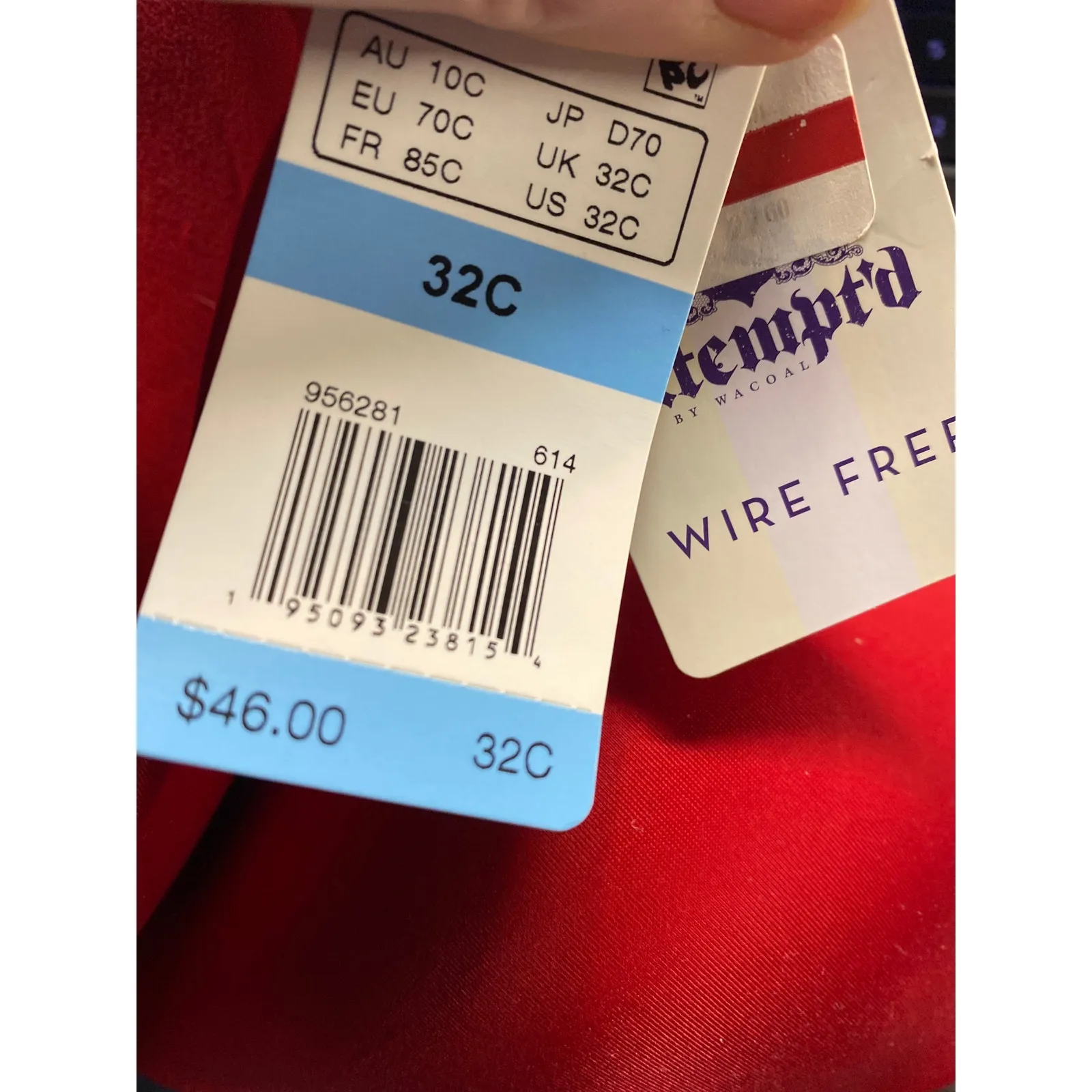 Brand New B. Tempt'd Women's Size 32C Red Wire Free Ultra Soft Bra - Image 4