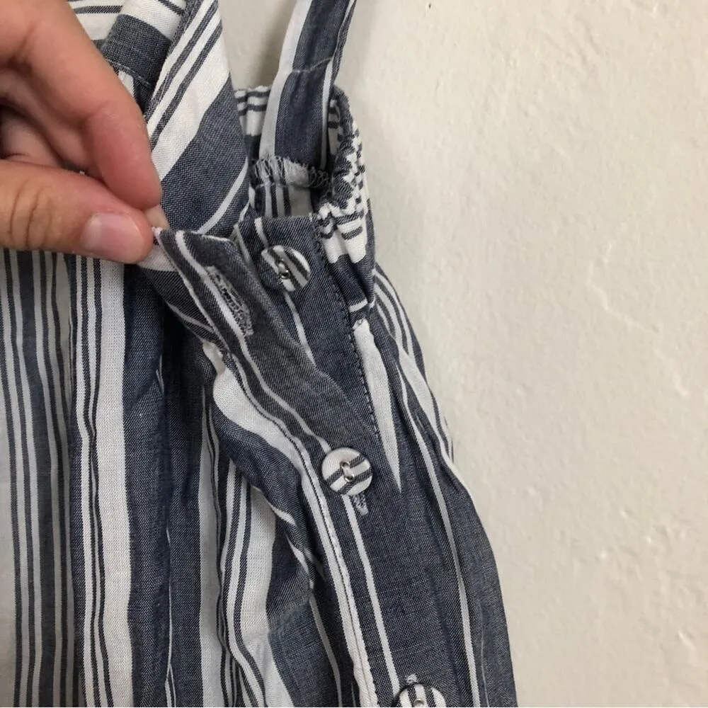 Target Universal Thread Goods Co Striped Boho Buttoned Sides Crop Tank Top Shirt - Image 4