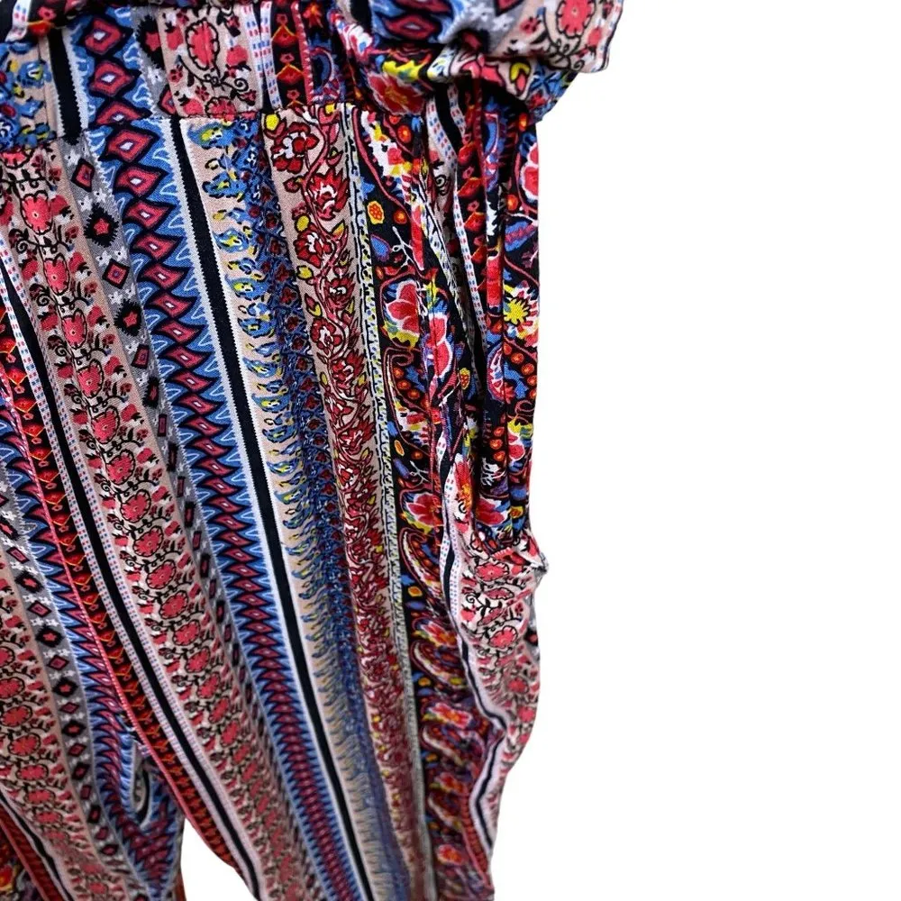 Sans Souci jumpsuit, size Small, multicolor, elasticized waist, pockets - Image 4
