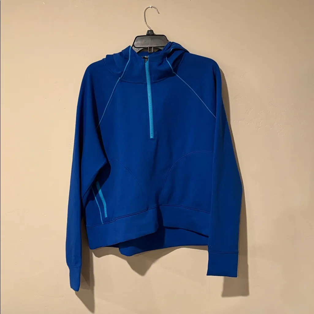 NWT DSG Women's Sport Fleece 1/4 Zip Hoodie | Size: XL Blue - Image 2