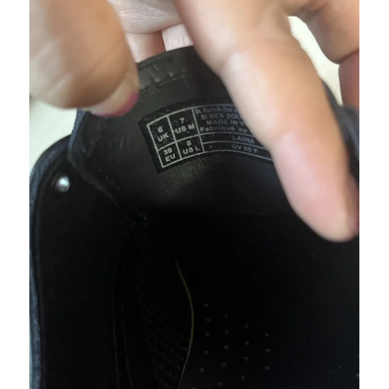 Dr Martens 5-eye Bex Square Bovine Hair Toe Leather Shoes Size 7 - Image 7