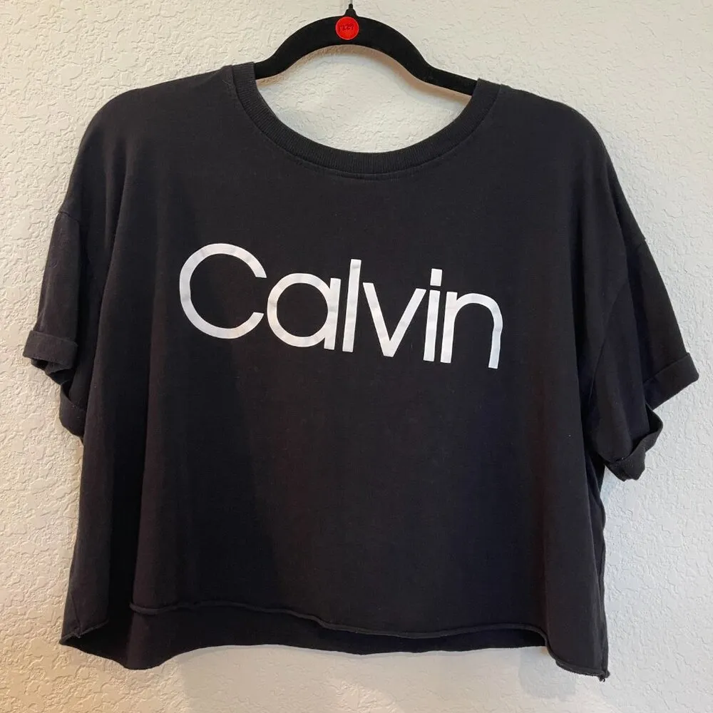 Calvin Klein Performance Black Crop Top Size L - Image 2