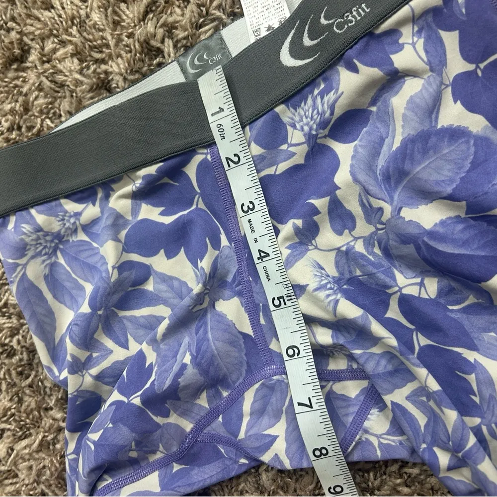 C3fit Compression Tights Sz L Purple White Floral Made In Japan Size L - Image 13
