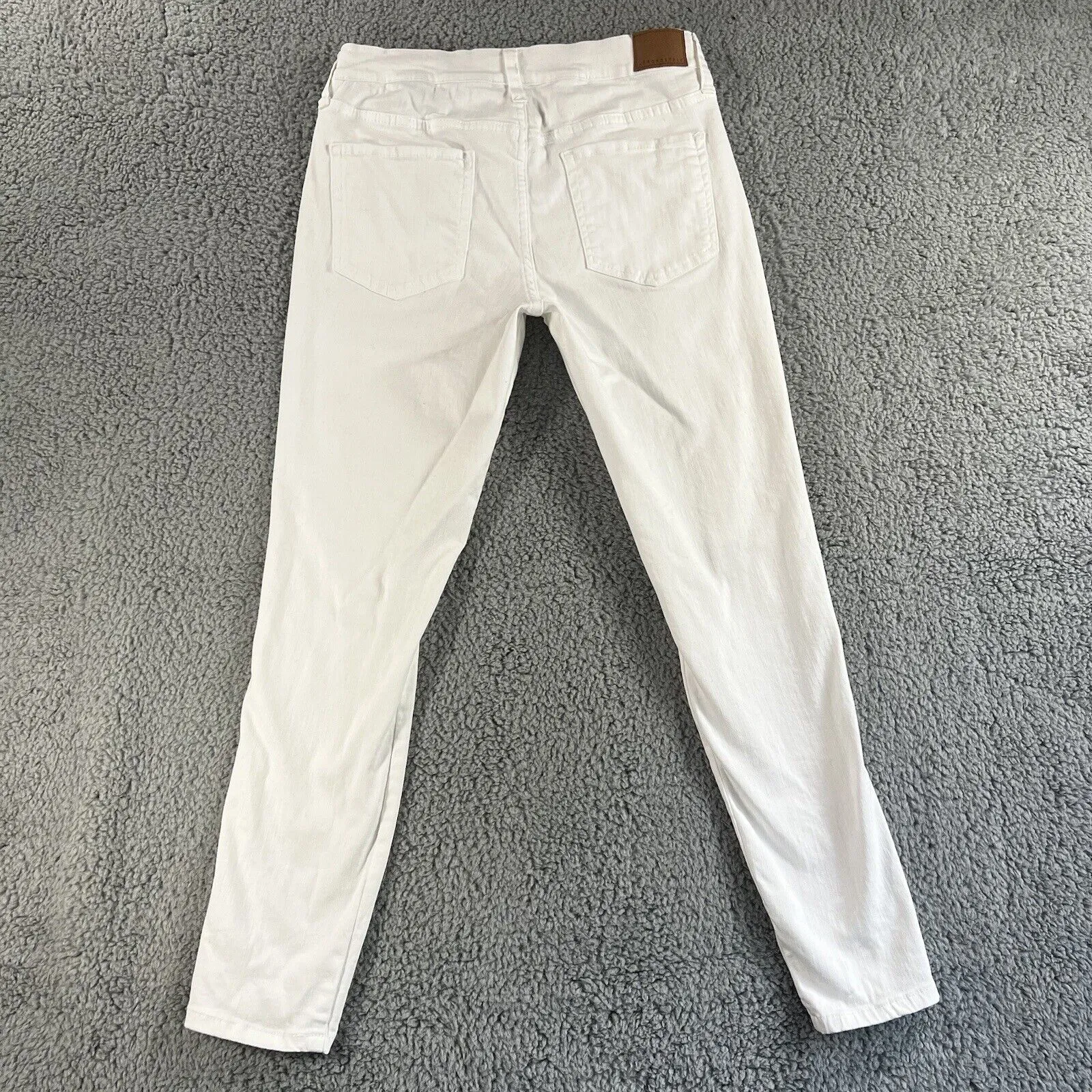 White Skinny Jeans Women 8 28x27 Mid Rise Distressed Casual Night‎ Out Preppy - Image 10
