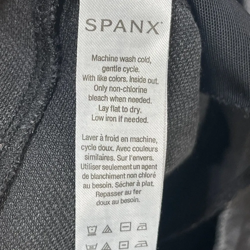 SPANX Womens Stretch Twill Ankle Cargo Pant Legging Washed Black Size M Medium - Image 5