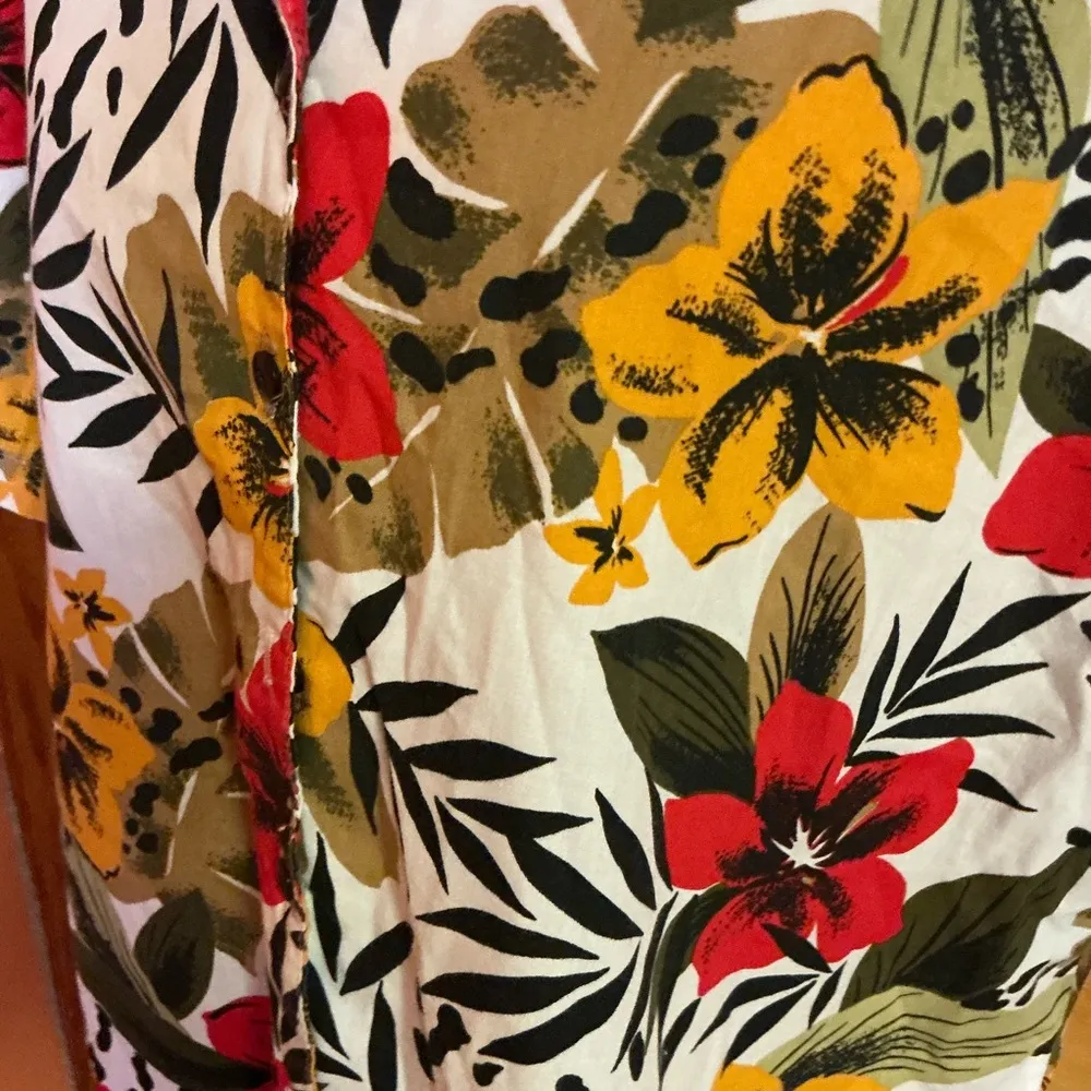 Vintage 80s tropical flowers oversized shirt Size 18 - Image 4