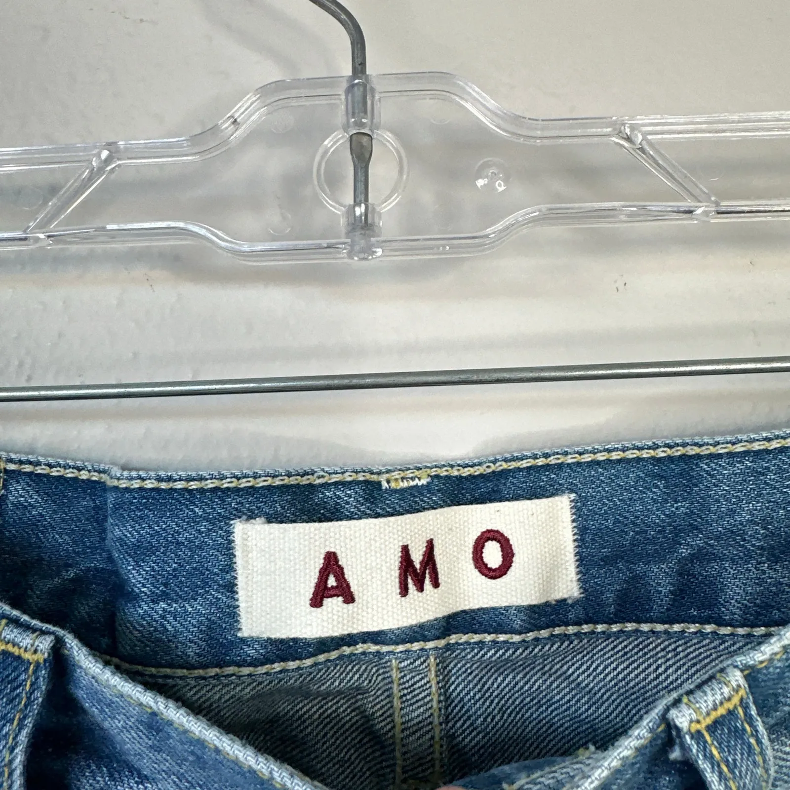 AMO Loverboy Jeans Stargaze Wash Size 29 Straight Leg High Rise Cropped Blue - Image 5