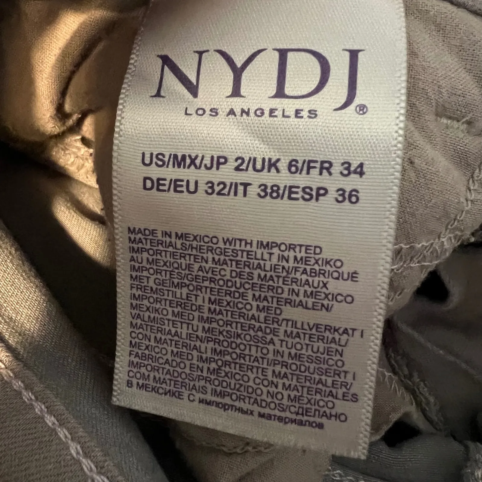 NYDJ Marilyn‎ Straight Leg Jeans Gray Size 2 Hand Cropped Lift Tuck Technology - Image 8