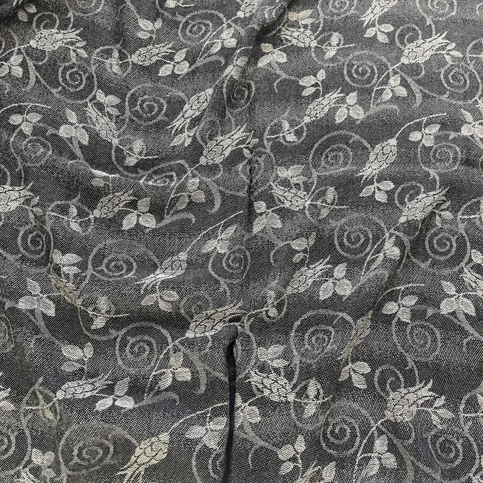 Soft Pashmina Shawl Scarf Black Beige Floral Wrap Lightweight Elegant Gift - Image 4