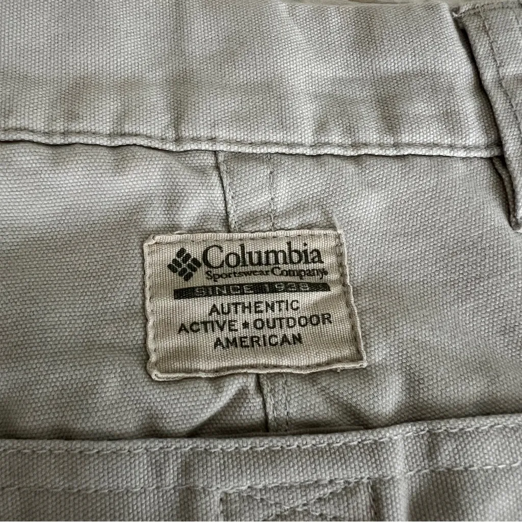 COLUMBIA khaki pants hiking cotton size 8 Tan - Image 6