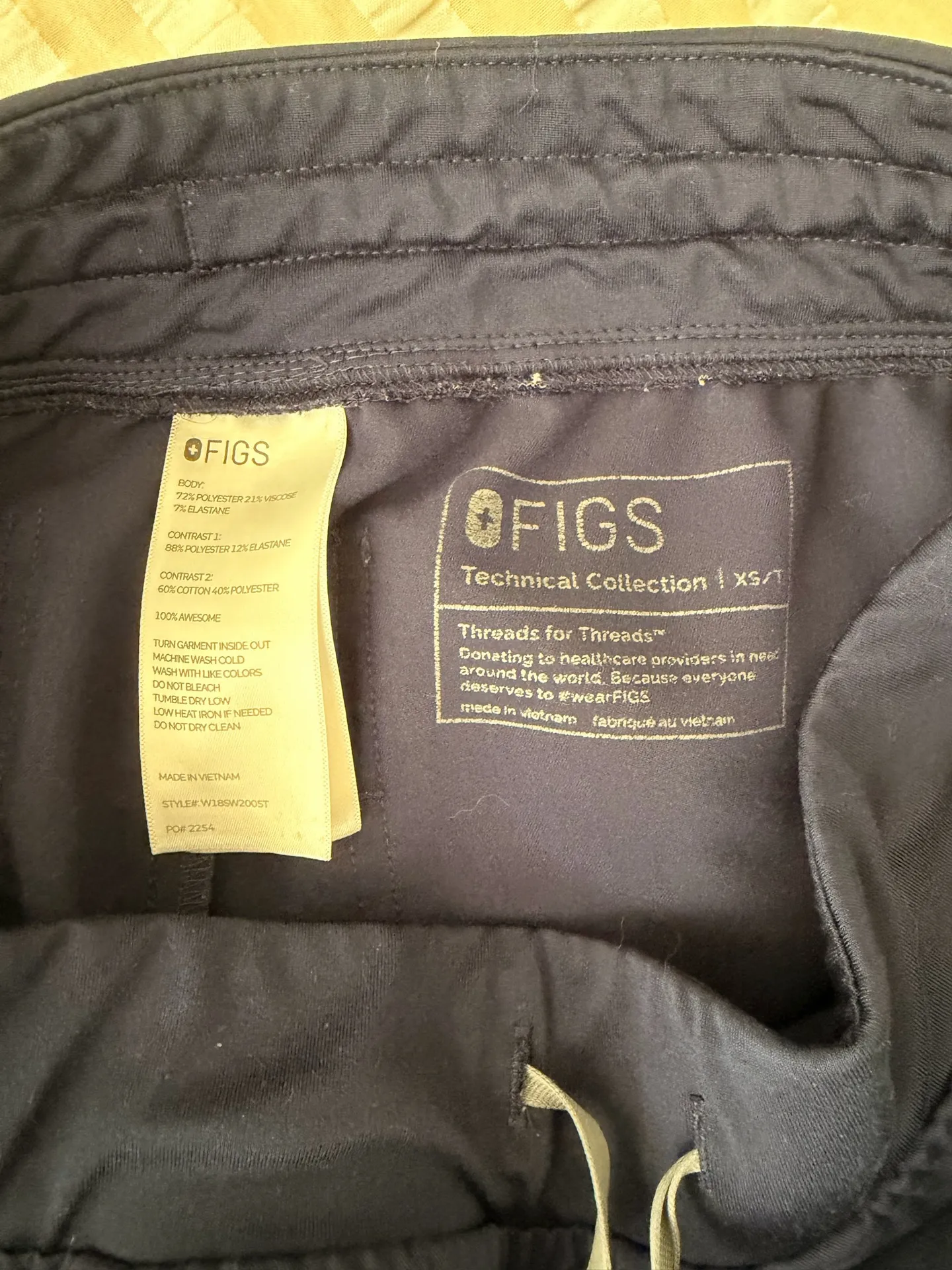 FIGS Scrub Pants Zamora Jogger Navy Blue - Image 3