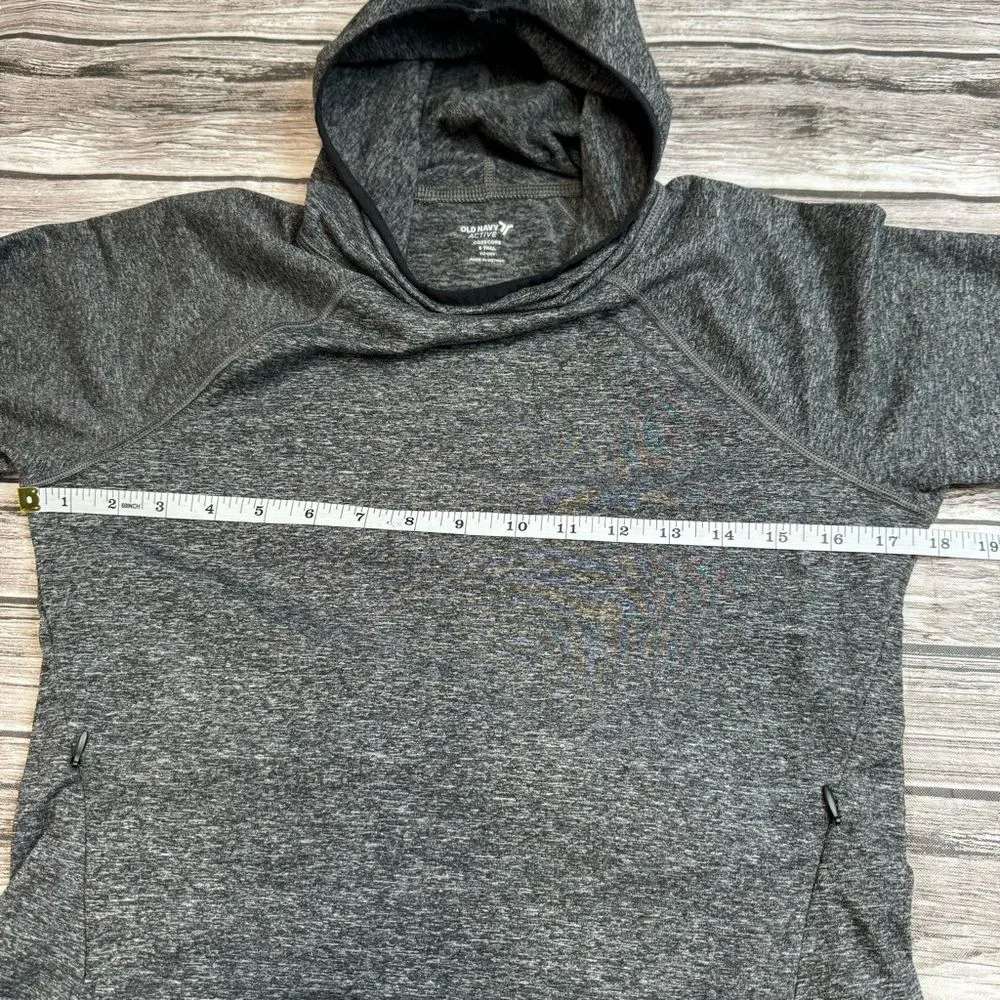 Old Navy Active Women Cozecore Cropped Scuba Hoodie Grey Gray S SM Small ST TALL - Image 14