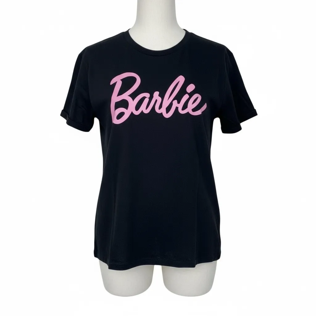 Barbie Merch Tshirt Short‎ Sleeve Top Black - Image 2