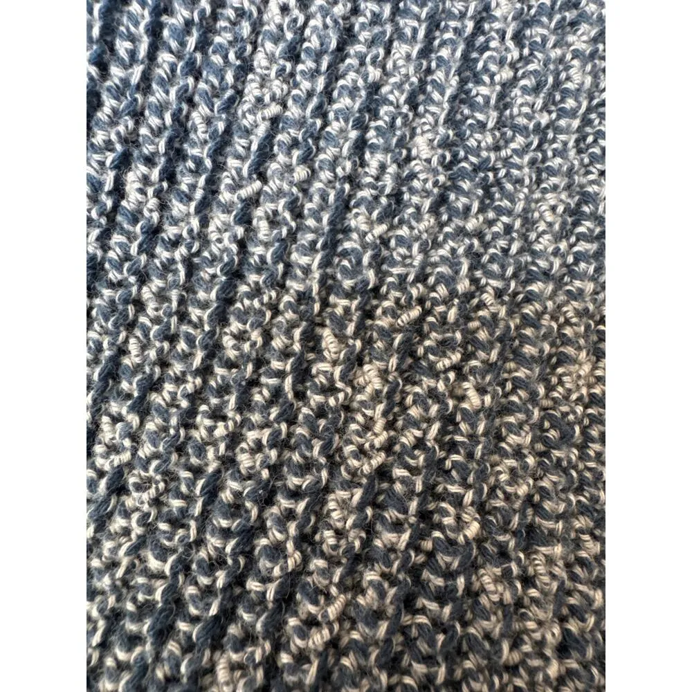 Free People Beach Freya Sweater Knit crop Sweater mock neck blue white XS - Image 10