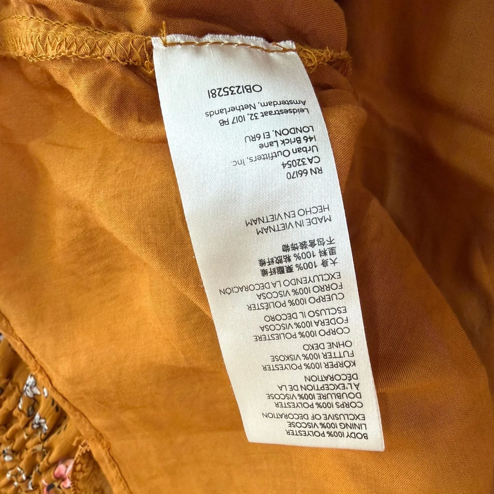 Free People Cherry Blossom Plunge Long Sleeve Mini Dress Size Medium - Image 10